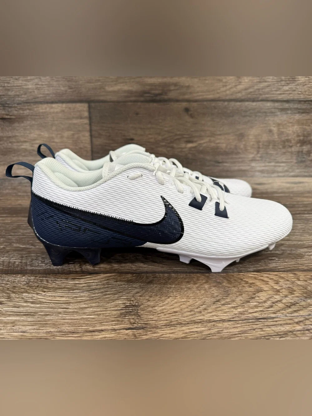 NEW Nike Vapor Edge Speed 360 2 TB Football Cleats White Navy Mens Sz 12.5‎